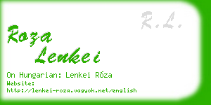 roza lenkei business card